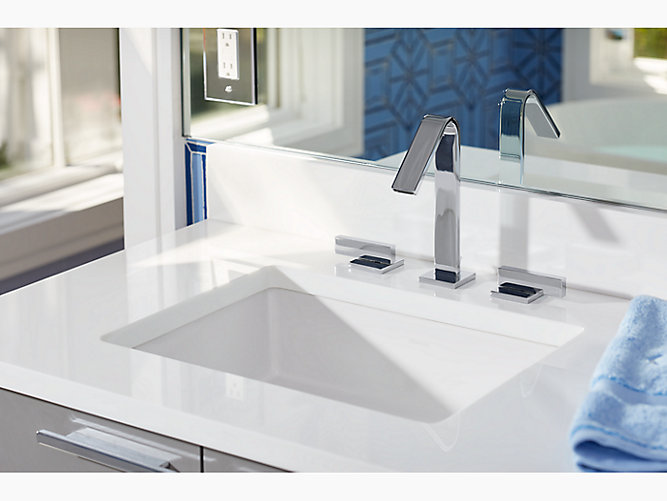 Verticyl Undermount Rectangular Sink, Kohler Undermount Bathroom Sink White
